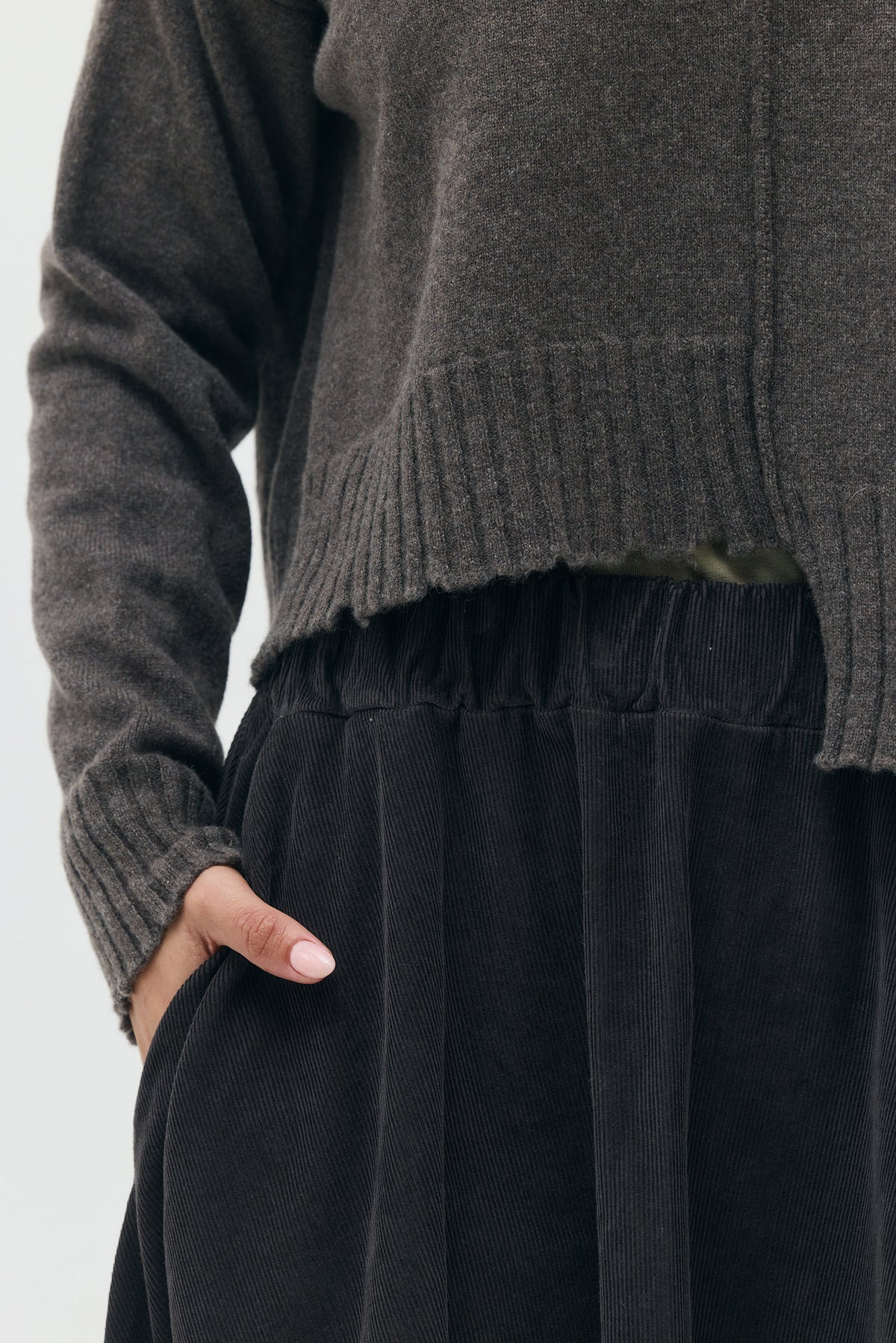 Brown Maxi Mock