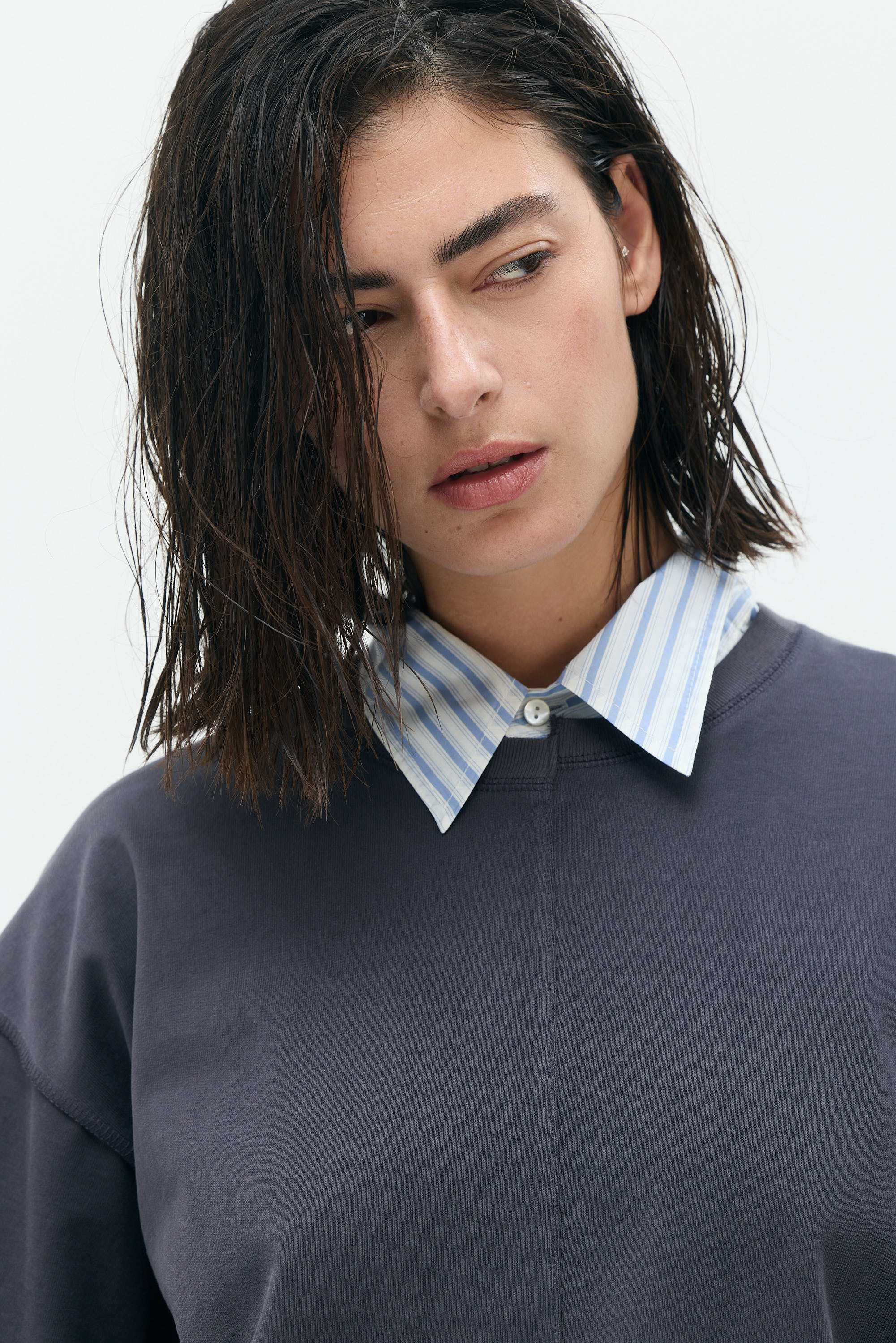 Layered Shirt-Sleeve Tee