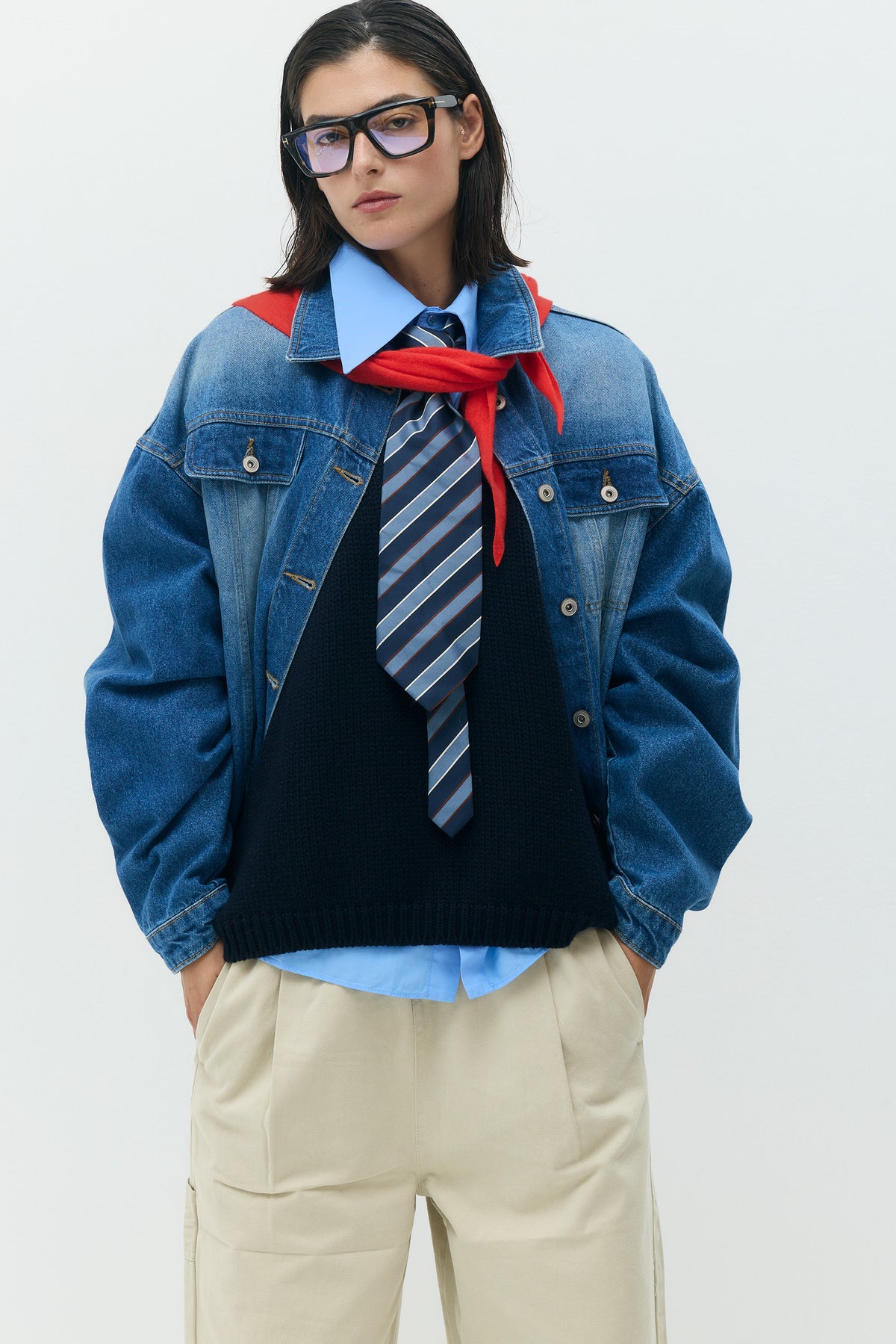 BLUE DENIM JACKET- RELAXED FIT