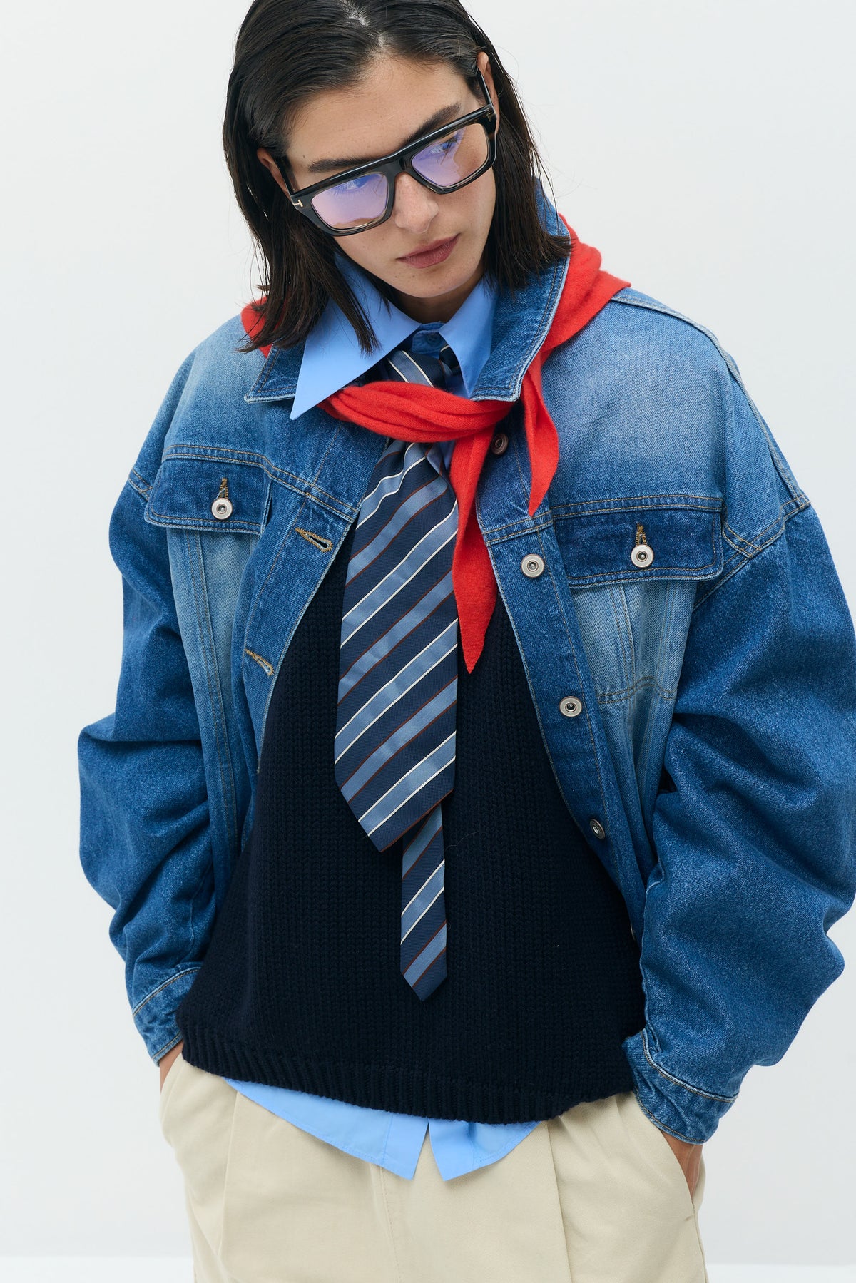 BLUE DENIM JACKET- RELAXED FIT