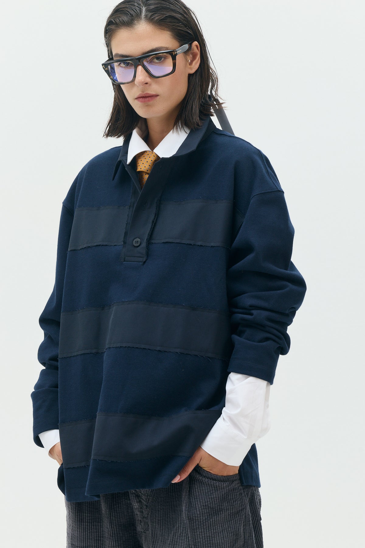 Patch-Worked Rugby T-Shirt