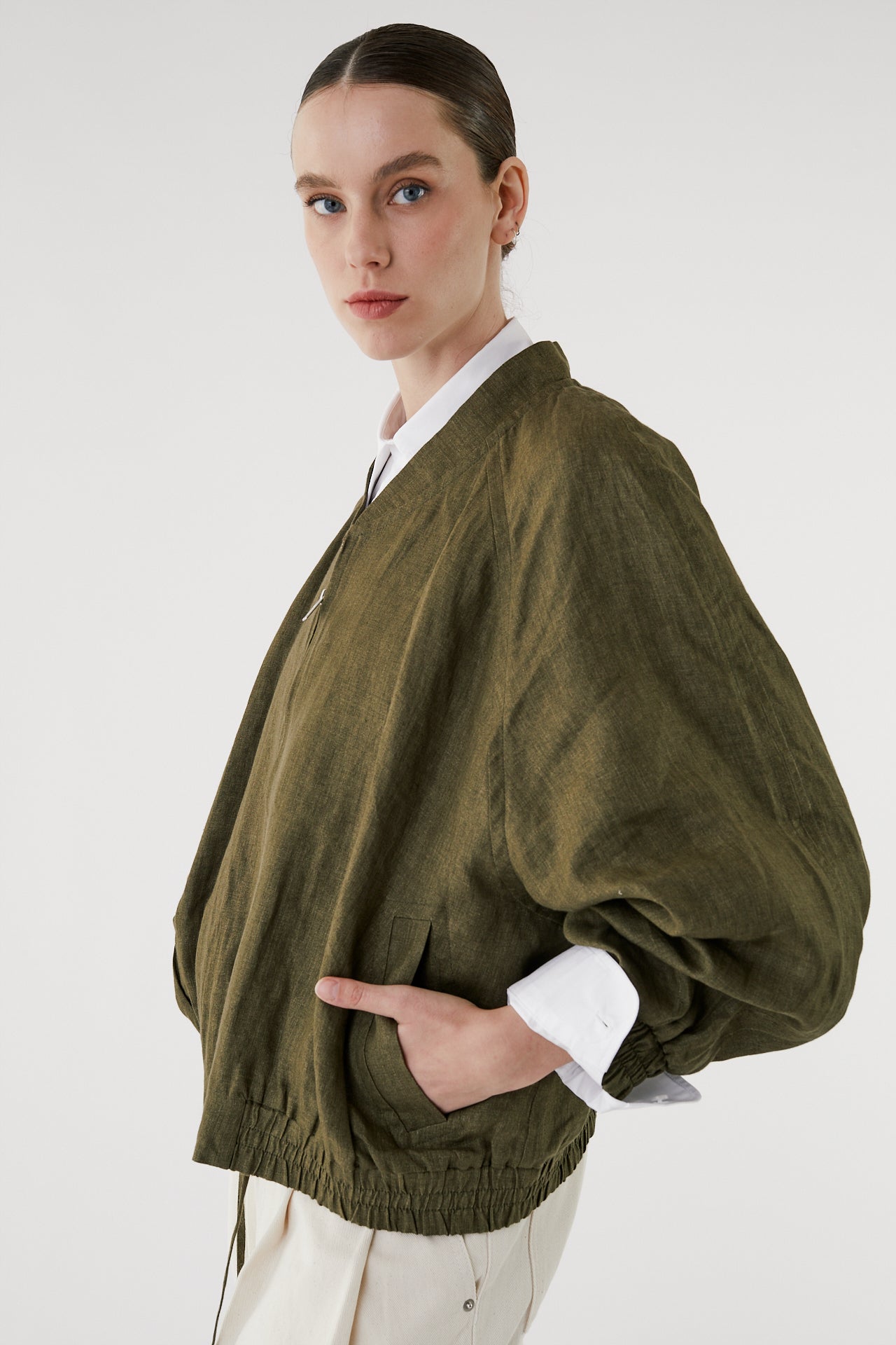 Elan olive Bomber Jacket