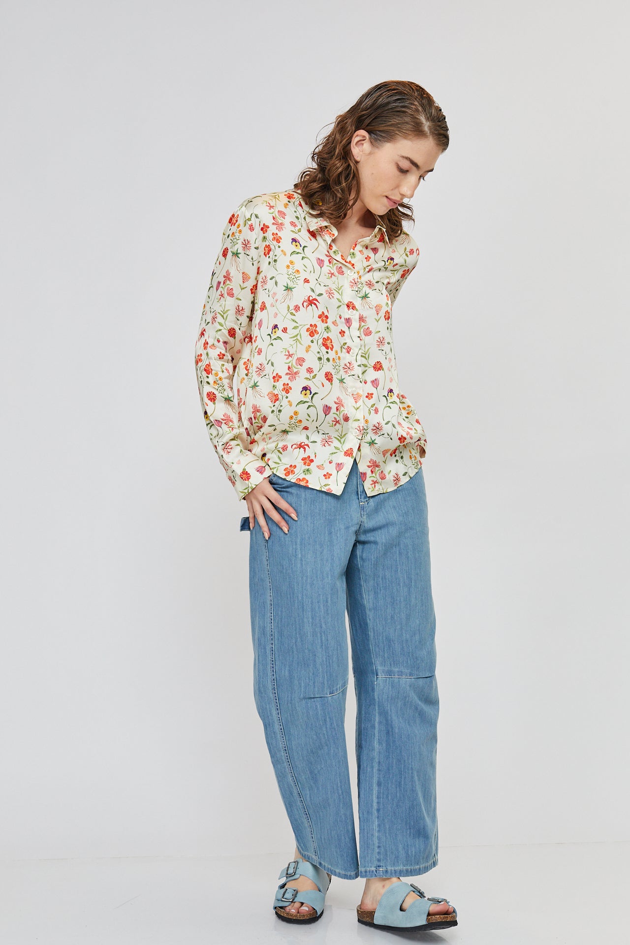 PINK PRINTRD LIV SHIRT