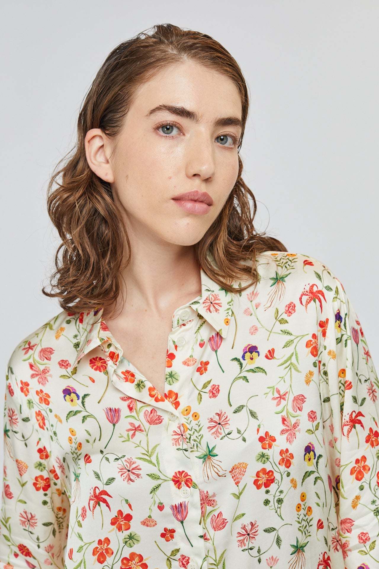PINK PRINTRD LIV SHIRT