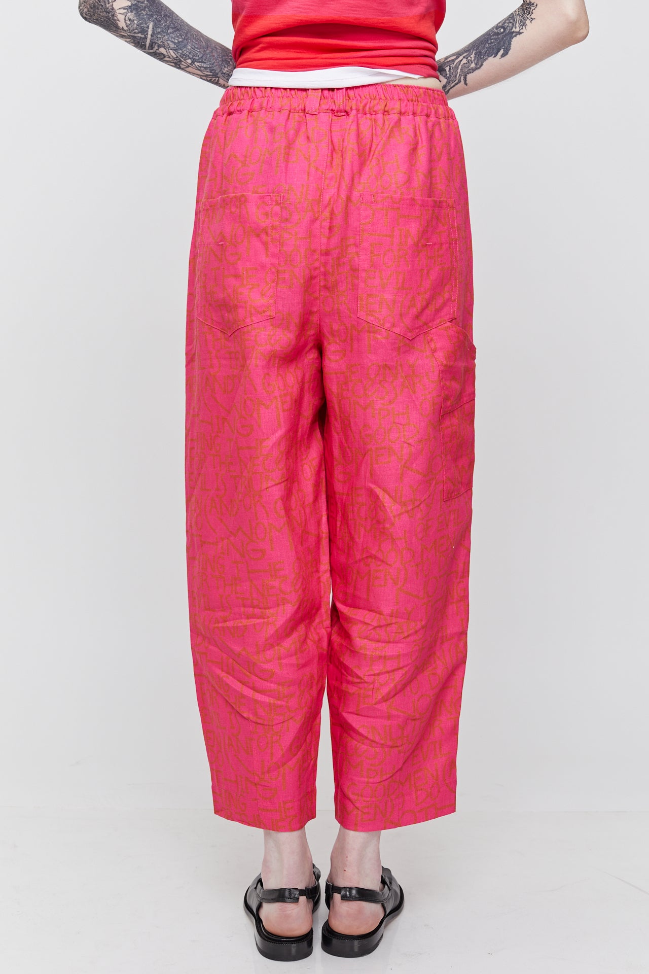 FUCHSIA PRINTED RUTH PANTS
