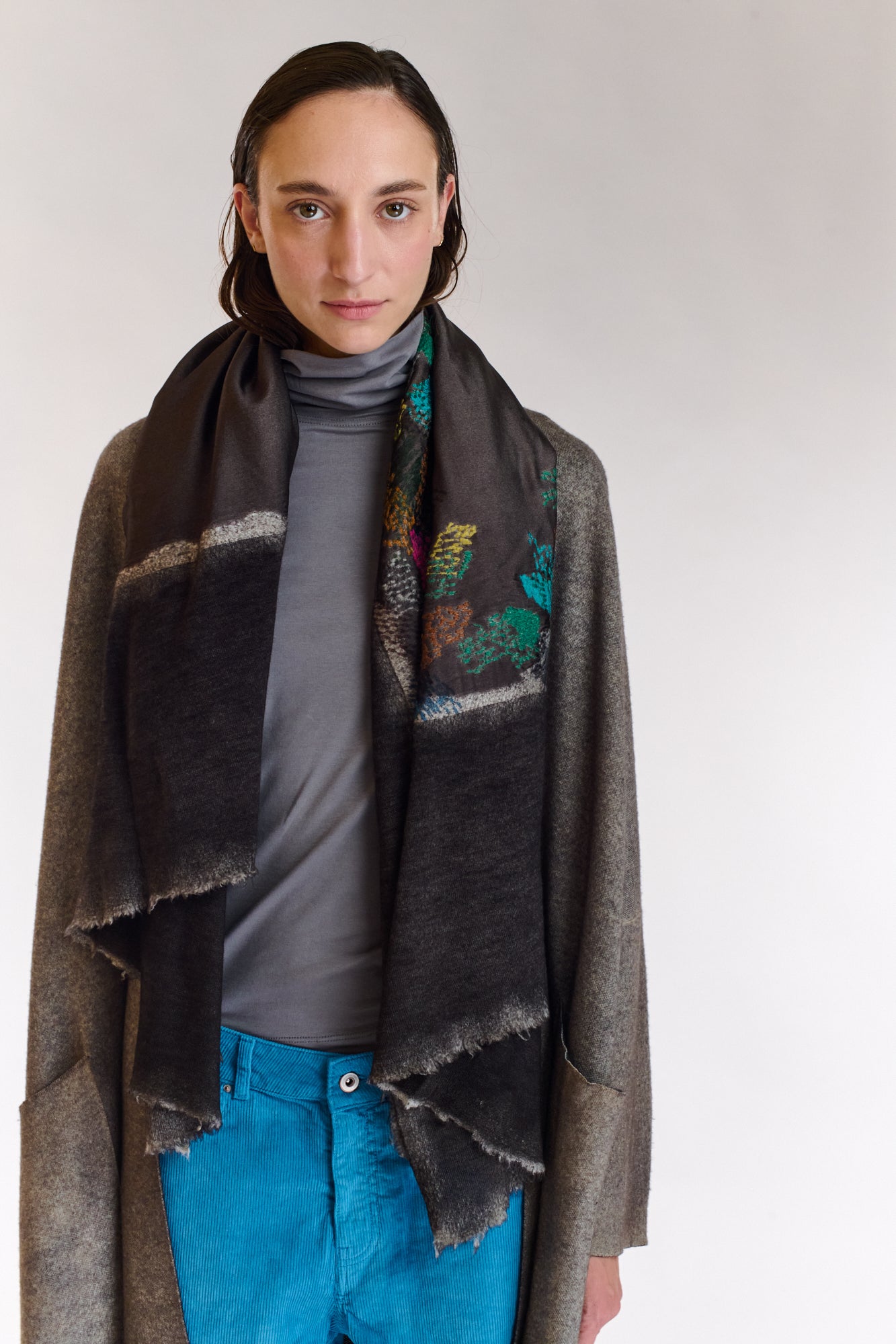 צעיף Vita משי קשמיר שחור