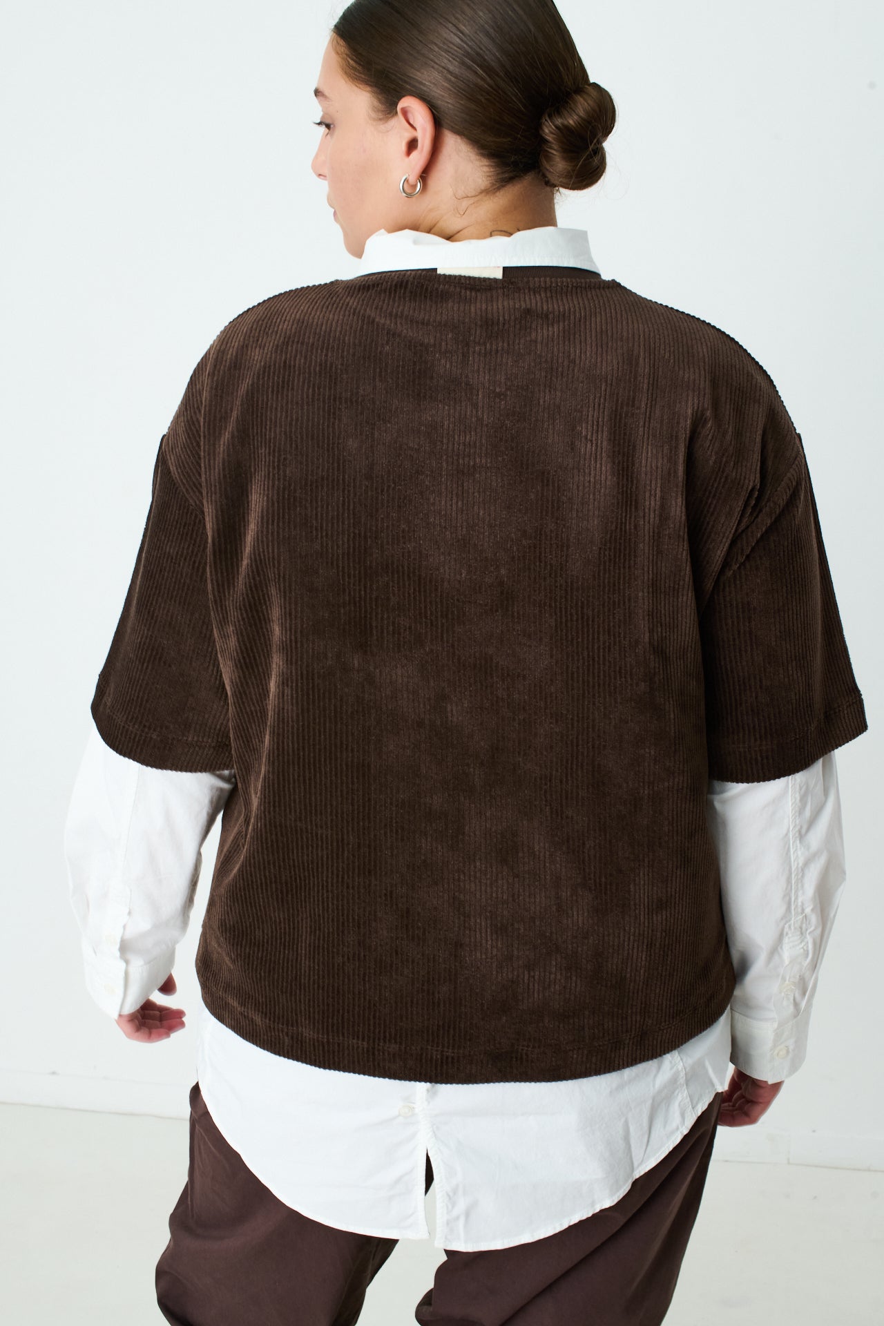 BROWN CORD LESLIE TOP