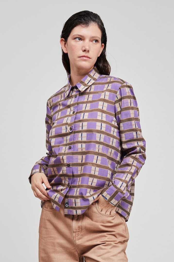 PURPLE PRINTED LIVE SHIRT